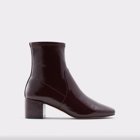 Aldo Burgundy Ankle Boots - Picture 9 of 12
